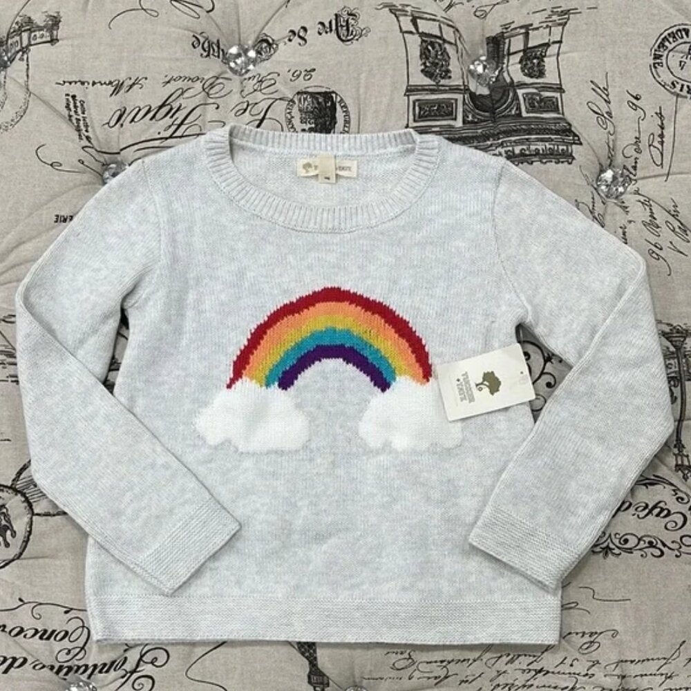 Tucker + Tate Gray Sweater with Rainbow Design